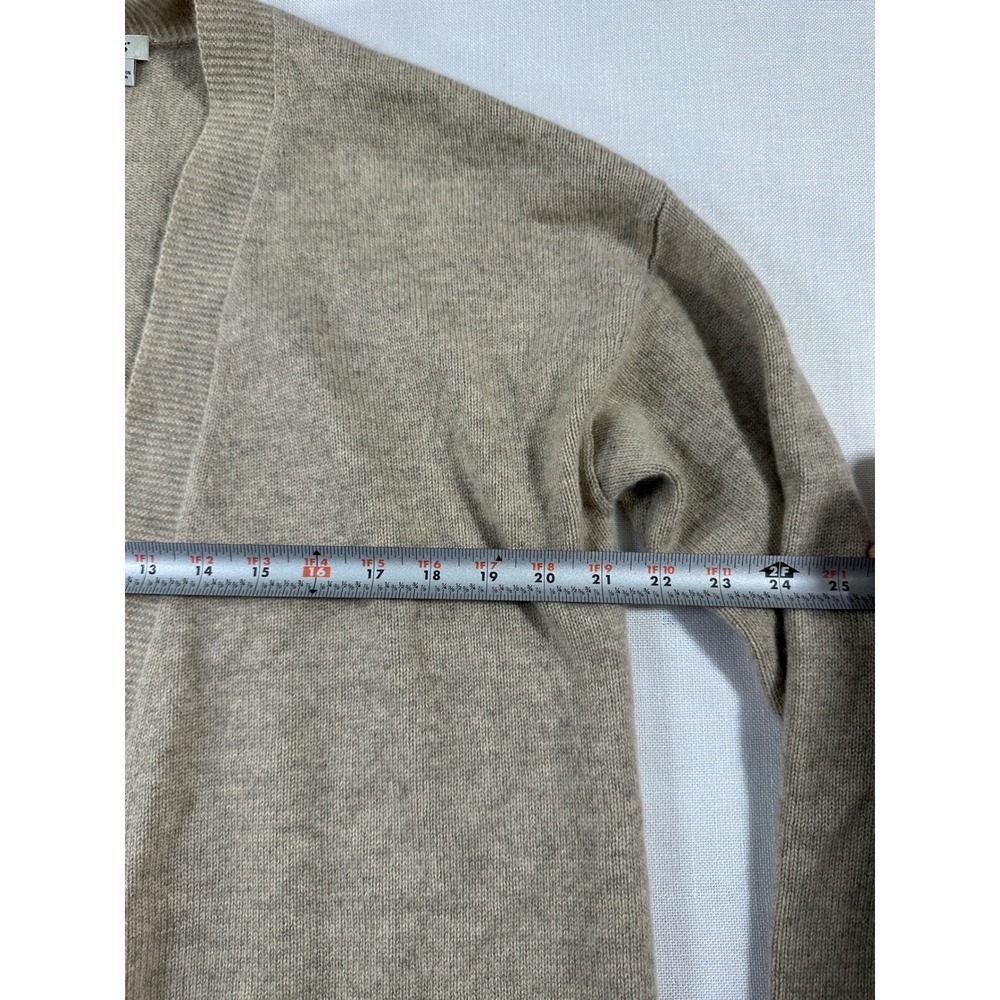 Orvis Womens 100% Cashmere Open Front Cardigan Sweater Oatmeal Beige Size M - Picture 7 of 8